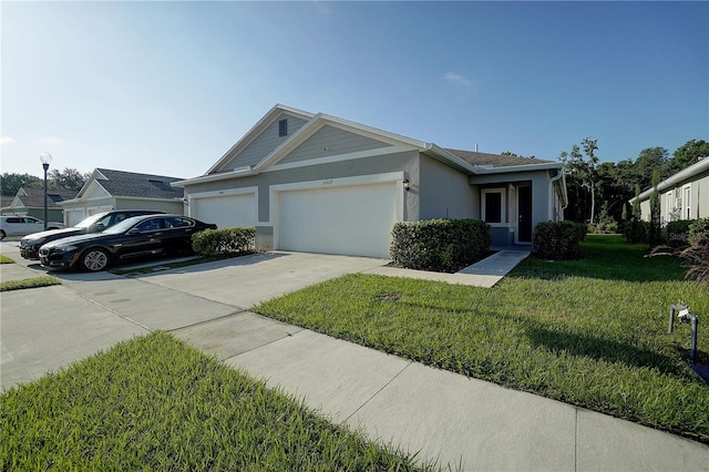 view of front of property with a front lawn