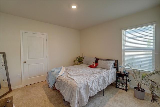 view of carpeted bedroom