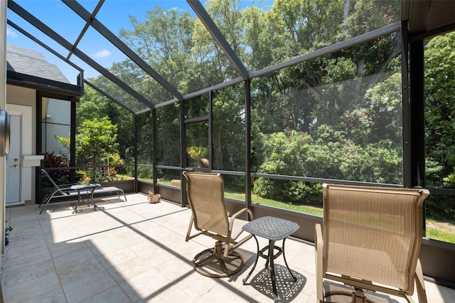 view of sunroom