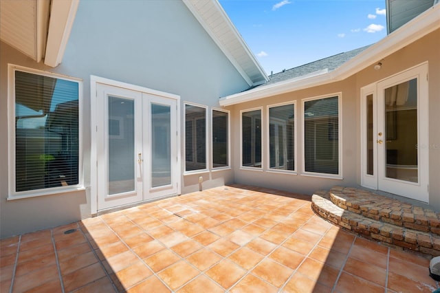 view of patio / terrace featuring french doors