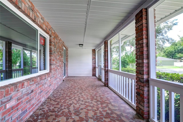 view of patio with a porch