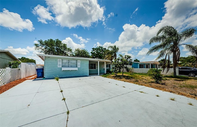 view of ranch-style home