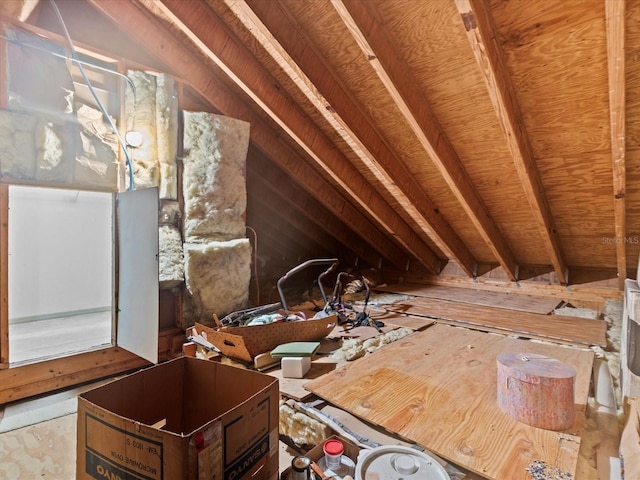 view of attic