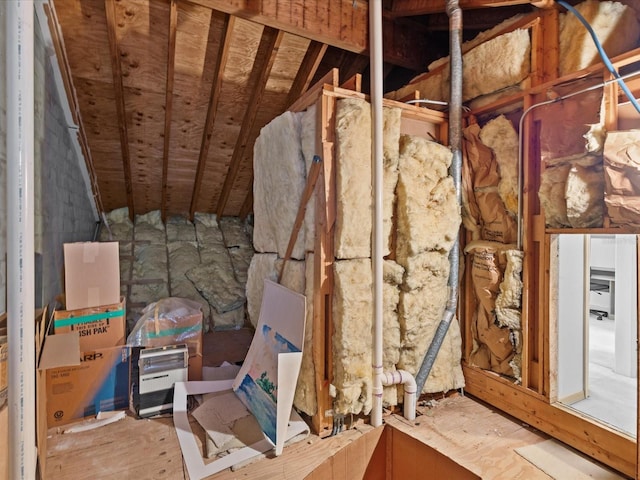 view of attic