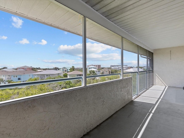 balcony featuring a residential view