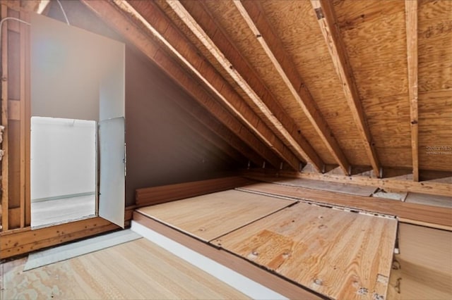 view of attic