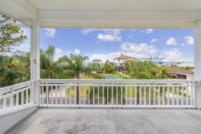 view of patio / terrace with a balcony