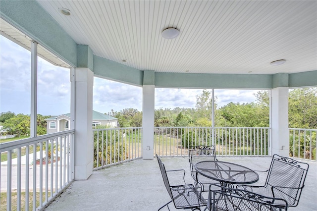 view of sunroom