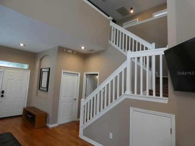 entryway featuring hardwood / wood-style floors