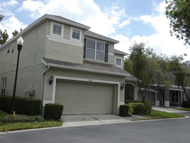 view of front of home featuring a garage