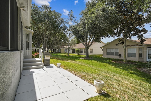 view of yard with a patio