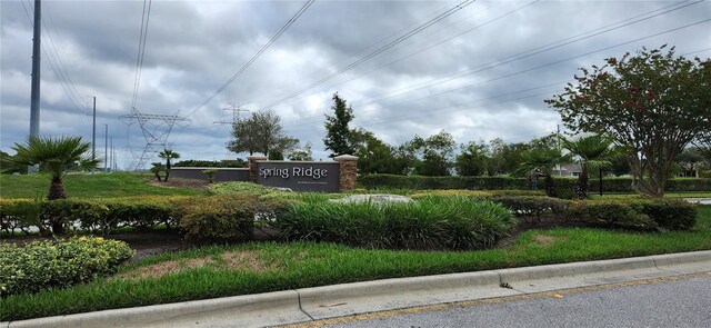 view of community sign