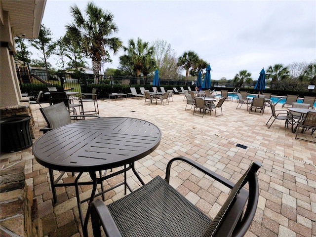 view of patio with fence