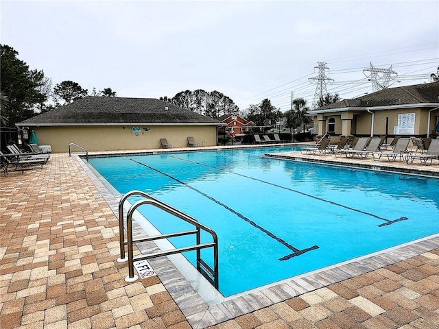 pool featuring a patio area