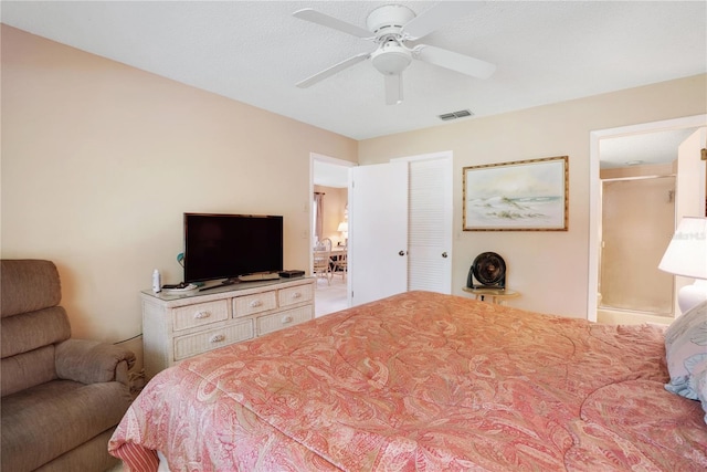 bedroom with ceiling fan