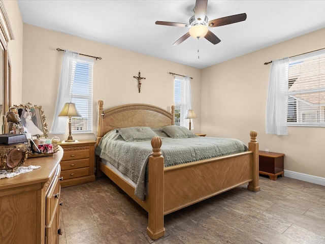 bedroom with ceiling fan