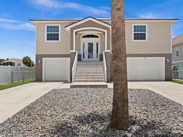 bi-level home with a garage