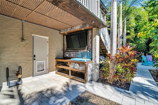 view of patio with a pergola