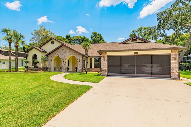 view of front of house with a front yard