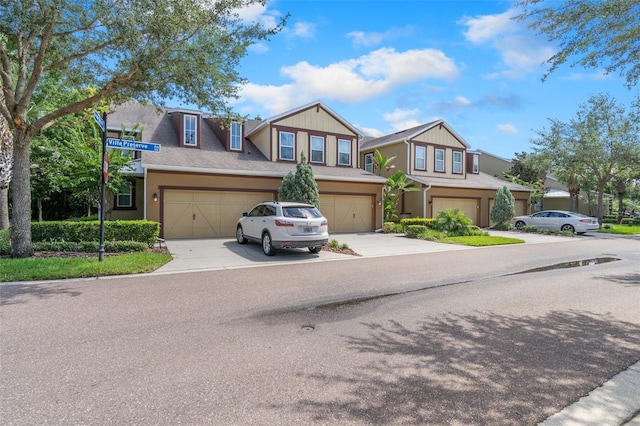 view of property with a garage