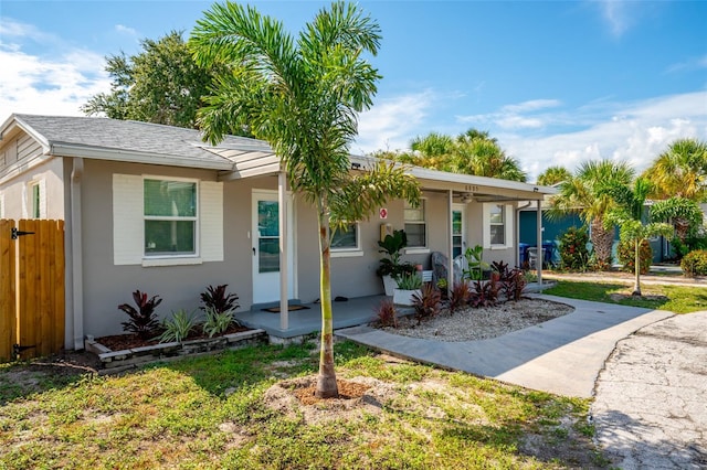 view of ranch-style home