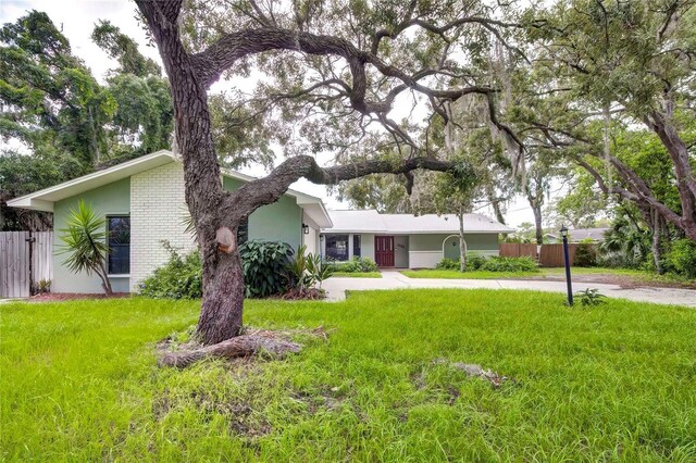 view of single story home