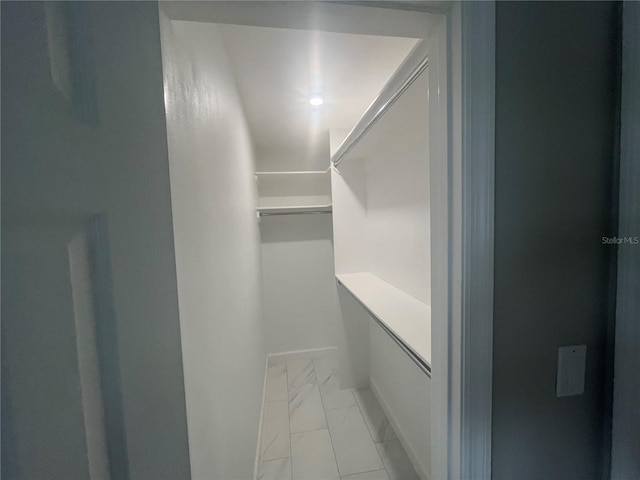 view of walk in closet