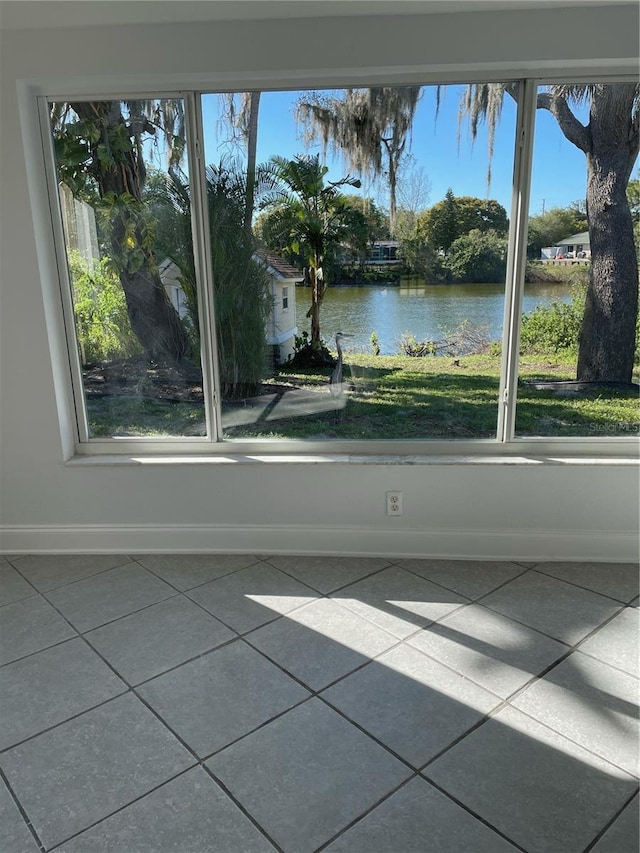 view of water feature