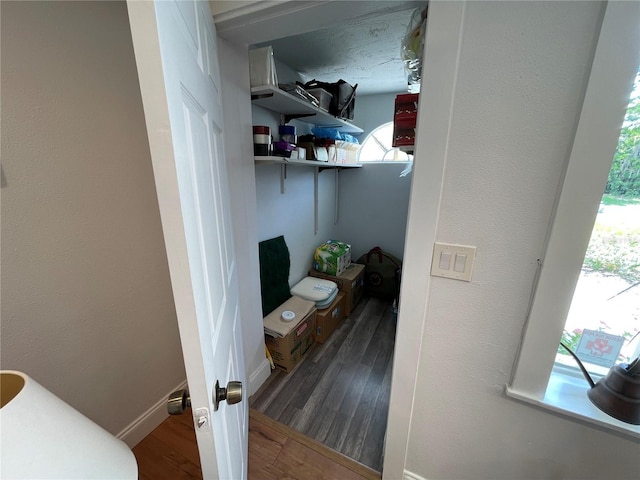 interior space featuring hardwood / wood-style flooring