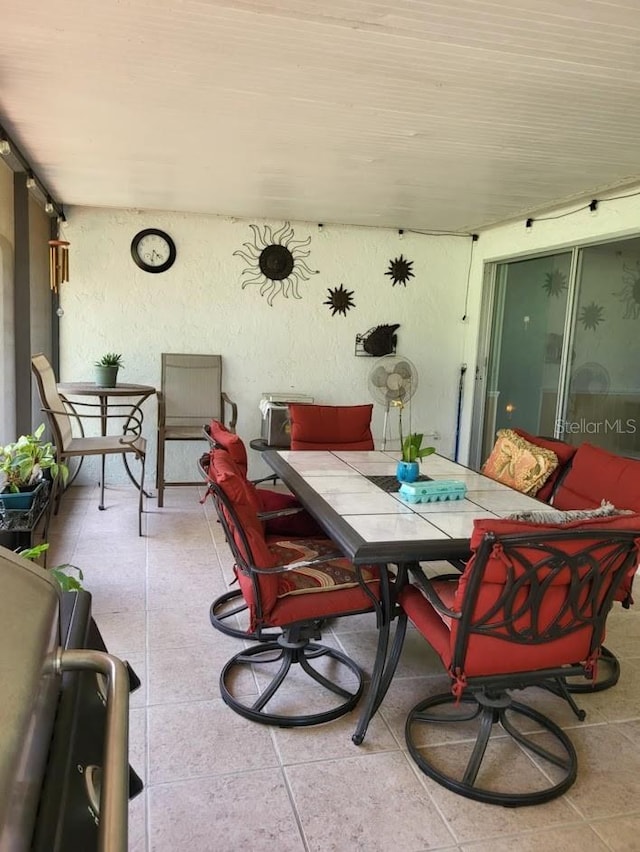 view of patio featuring outdoor dining space