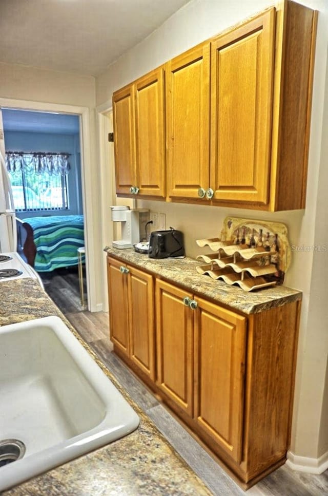 kitchen featuring sink and light hardwood / wood-style floors