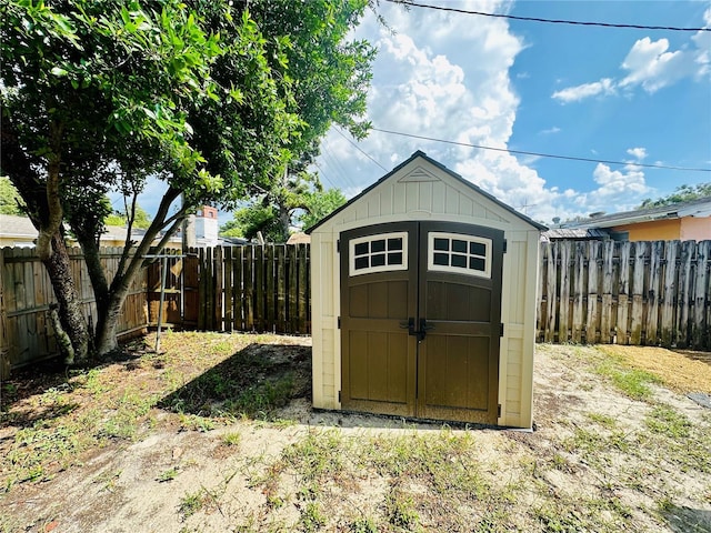 view of outdoor structure