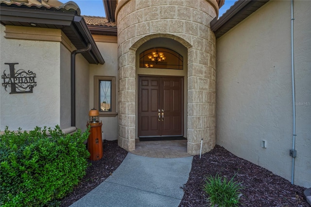 view of doorway to property