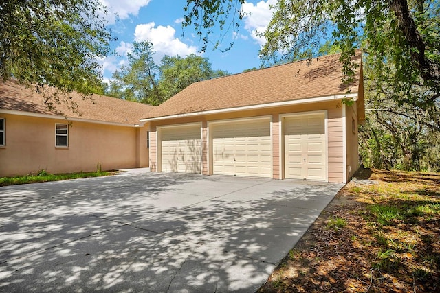 view of home's exterior featuring a garage