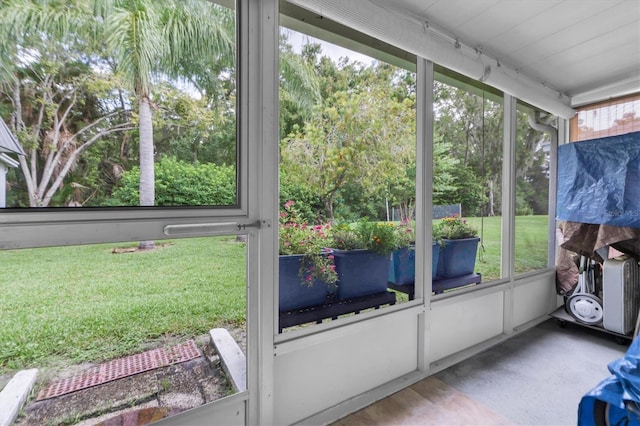 view of sunroom