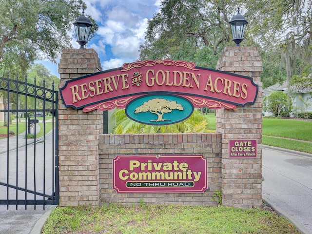 view of community sign