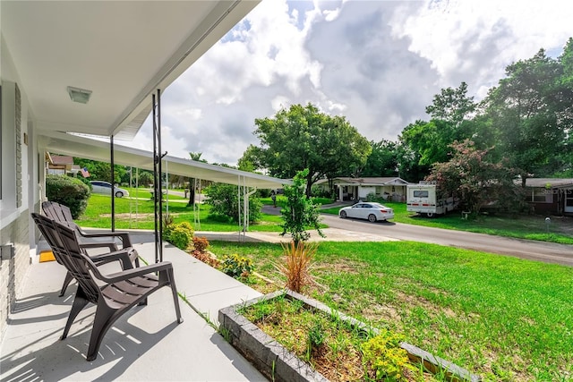 exterior space featuring a porch