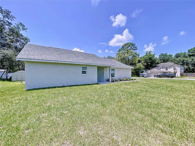 exterior space featuring a yard