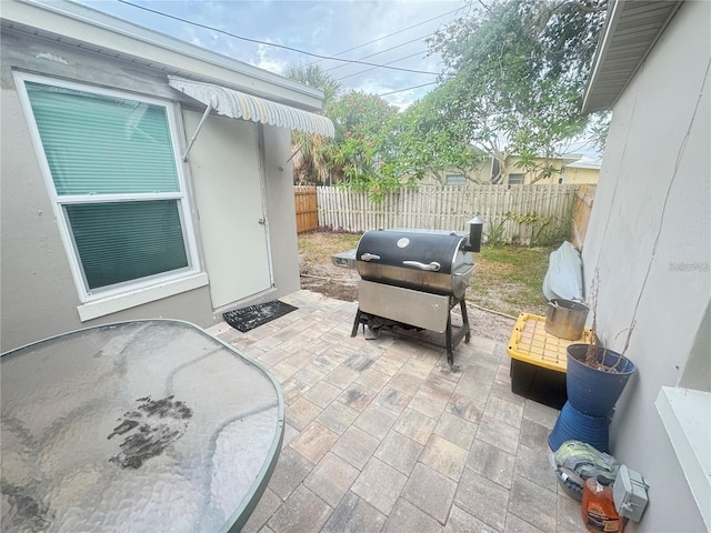 view of patio with grilling area