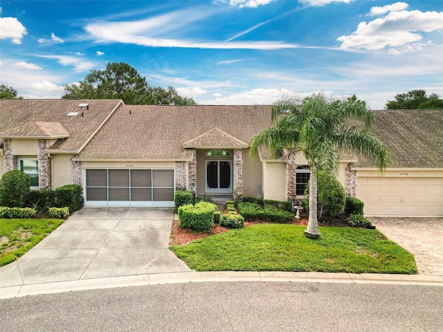 ranch-style house with a front yard