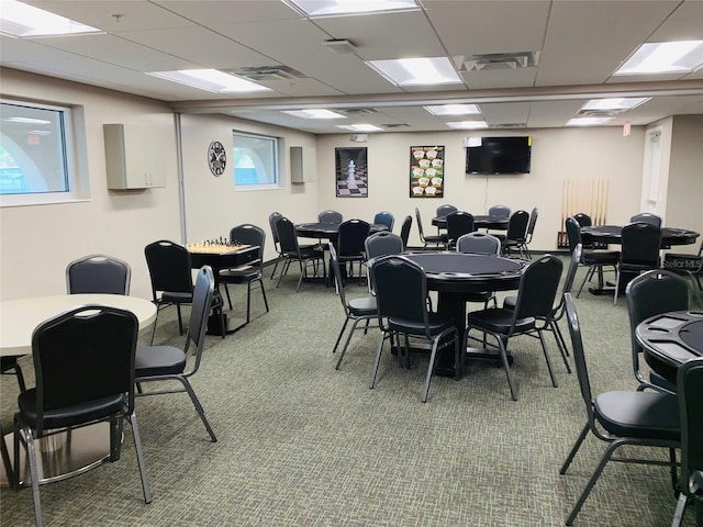 dining room featuring carpet floors