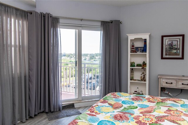 bedroom featuring hardwood / wood-style floors