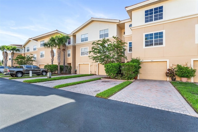 view of property featuring a garage