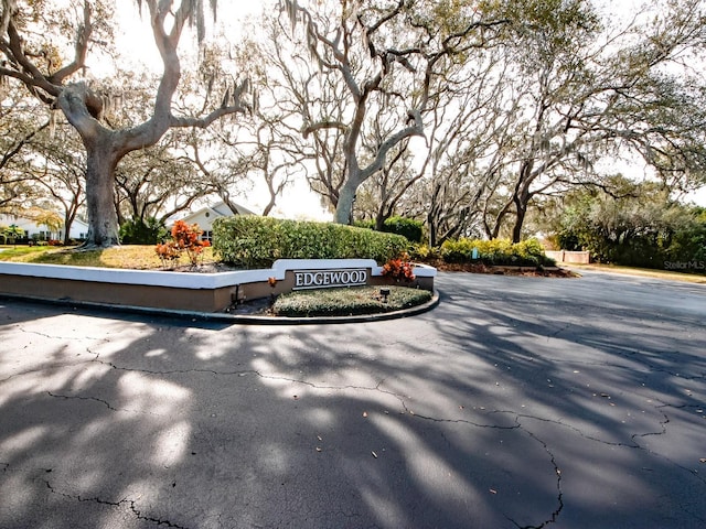 view of community sign