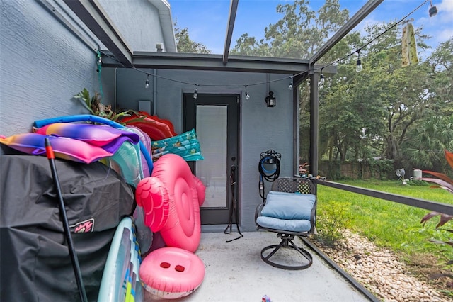 view of sunroom