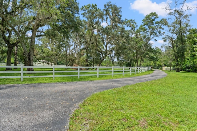 exterior space featuring a rural view