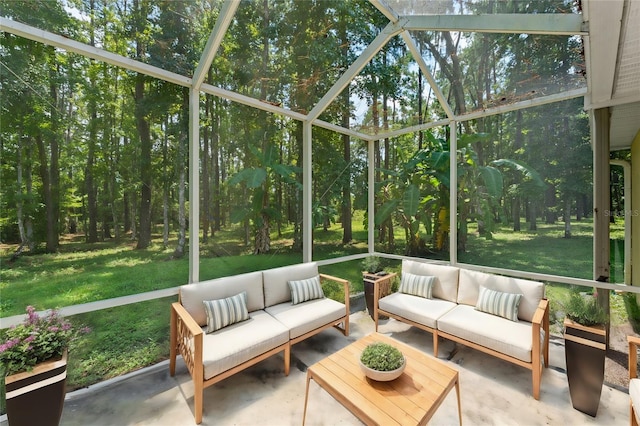 sunroom / solarium featuring plenty of natural light