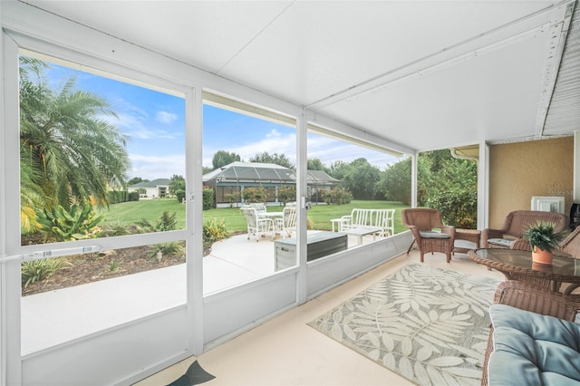 sunroom / solarium with a healthy amount of sunlight