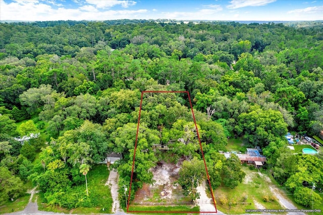 aerial view with a view of trees