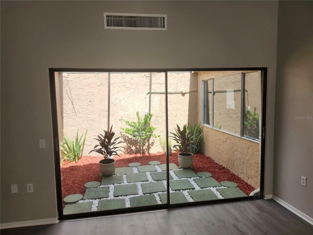 entryway featuring hardwood / wood-style floors